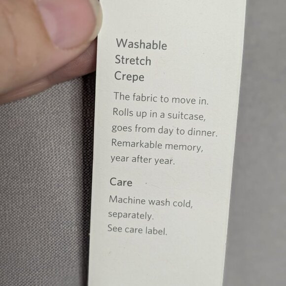 Eileen Fisher Washable Stretch Crepe Straight Leg Pants Soft grey 1X - Picture 7 of 14